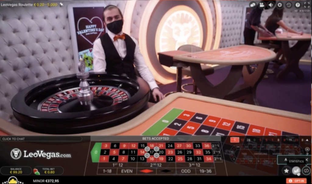live roulette by evolution gaming in ontario