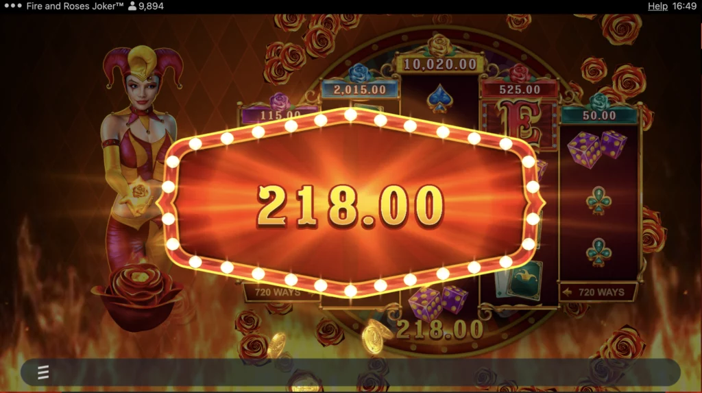 fire and roses joker slot payout