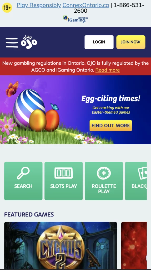 playojo casino review Ontario mobile view