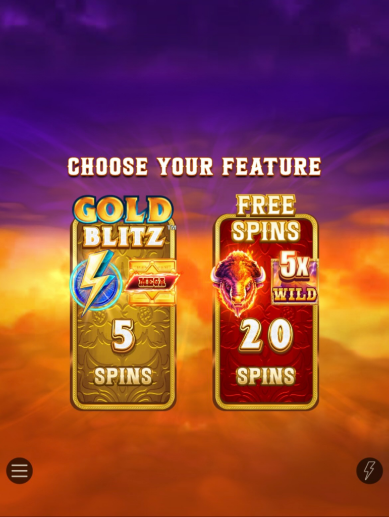 free spins bonus choice blazing bison