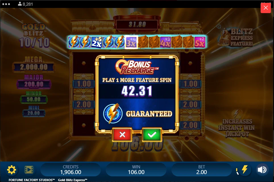 Gold Blitz Express™ 13 gold blitz express recharge