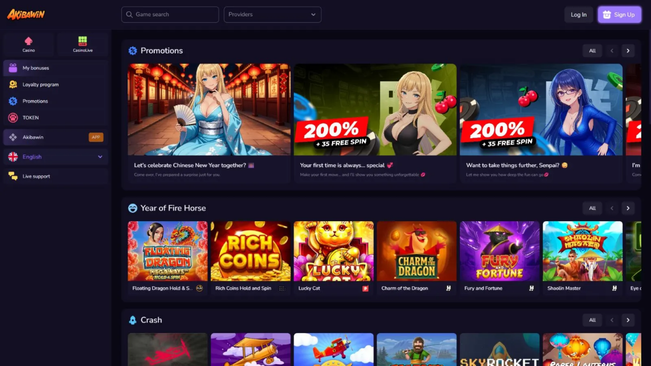 AkibaWin Casino 70% cashback offer bestbonuslist.com